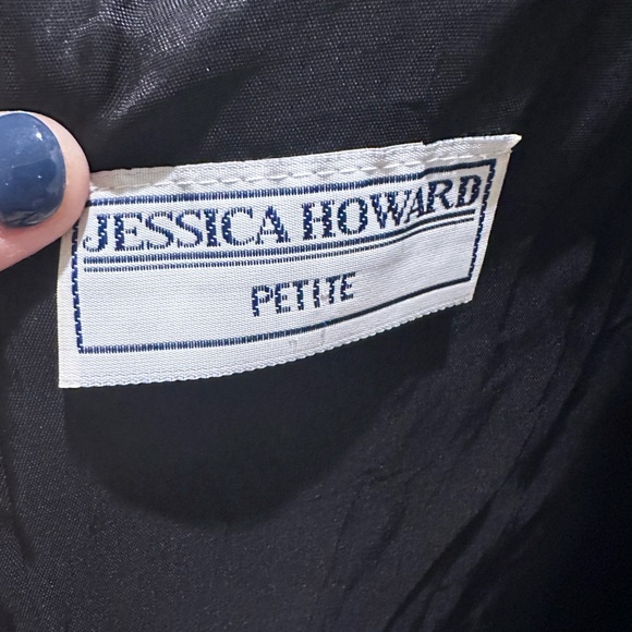 JESSICA HOWARD Black & White Polka Dot Spaghetti Strap Dress-Size SP - Picture 6 of 6